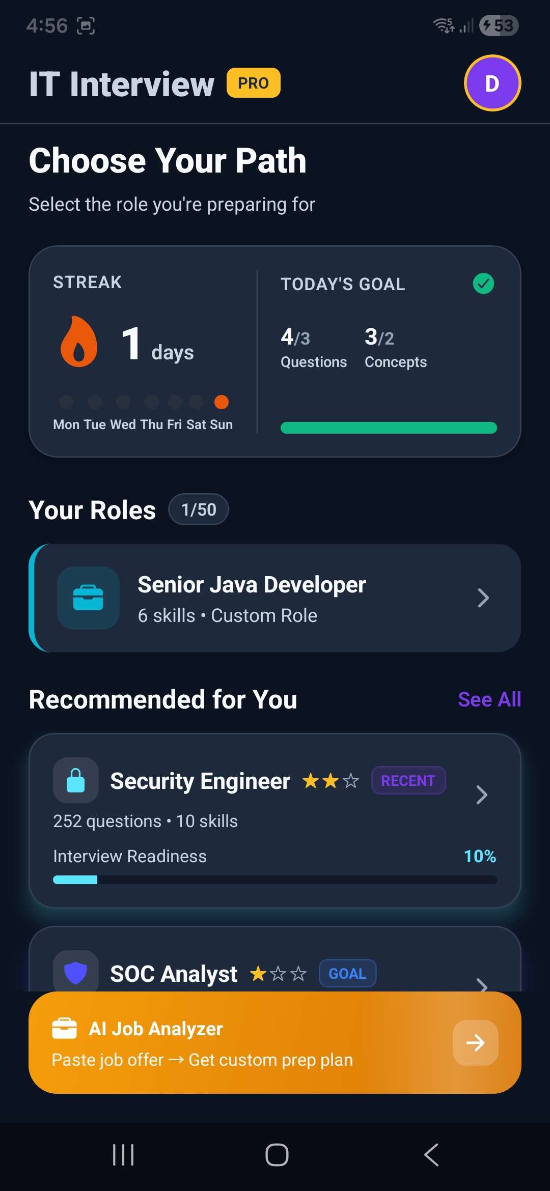 IT Interview App - Python Developer